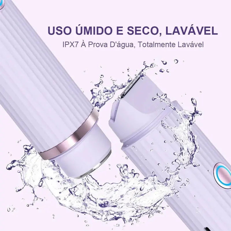 Depilador Portátil Feminino Suave para Rosto e Corpo com 2 Cabeças - Imagem 6
