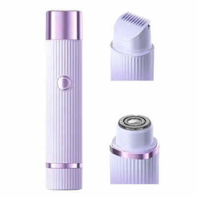 Depilador Portátil Feminino Suave para Rosto e Corpo com 2 Cabeças