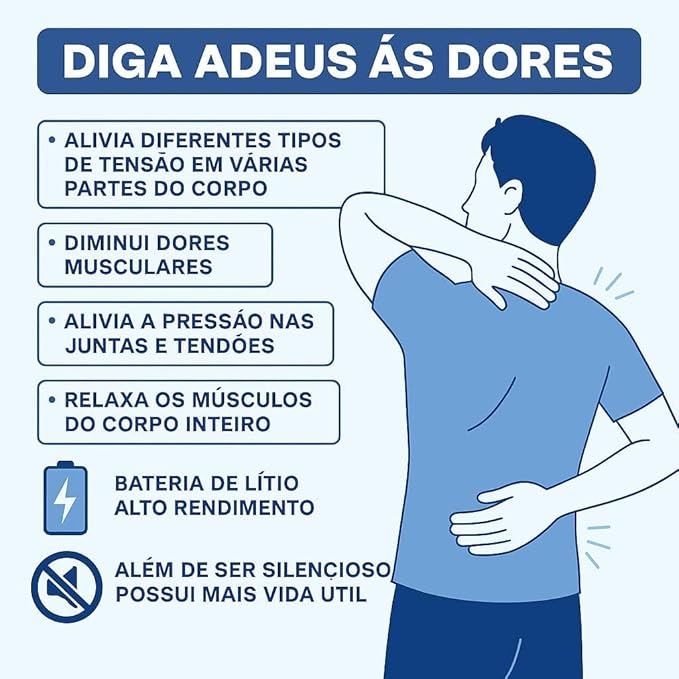 Massageador Elétrico Alta Frequência Muscular Massagem - Imagem 5