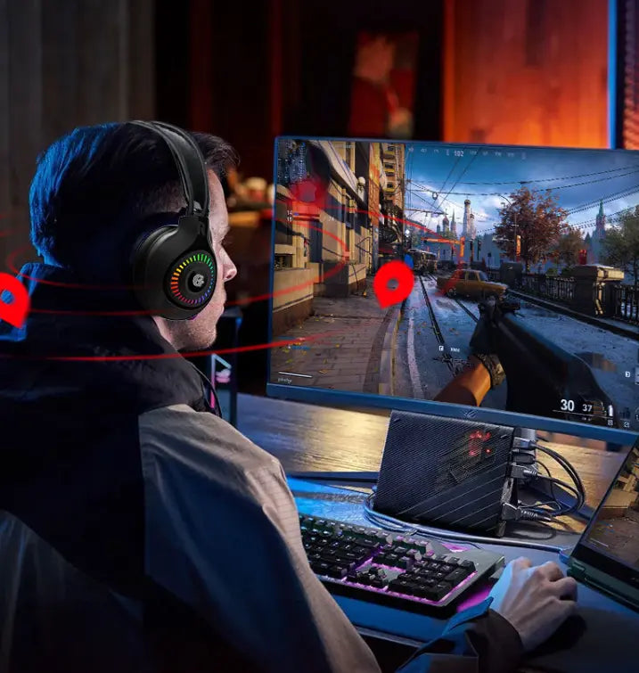 Headset Fone de ouvido Tech Gamer Pro com Led Profissional SQ-GM19 - Imagem 4