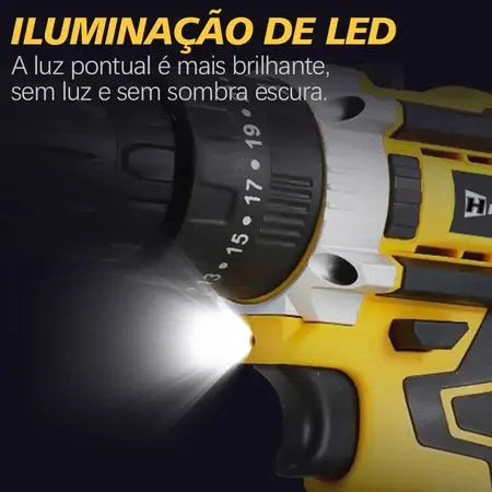 Furadeira Parafusadeira Sem Fio Impacto Com Maleta Completo Broca Bits Maleta Vonder - Imagem 4