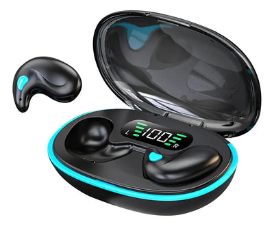Fone de Ouvido Jiditech X55 Invisível Bluetooth 5.3 Intra-auricular para Dormir Com Cancelamento de Ruído