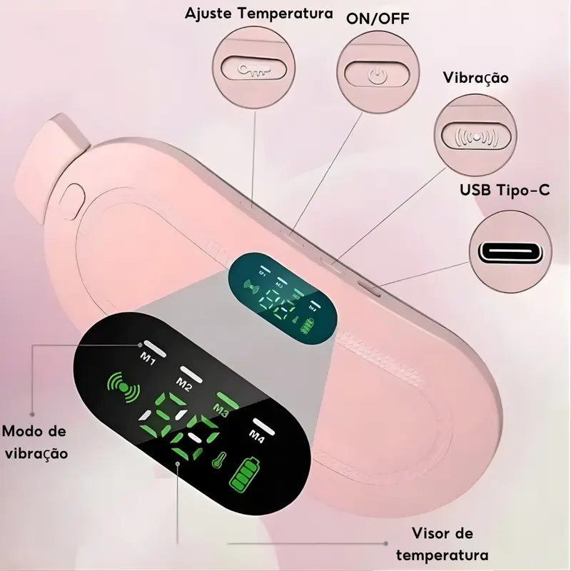 Cinta Térmica Massageadora com 3 Níveis de Aquecimento e Vibração - Imagem 2