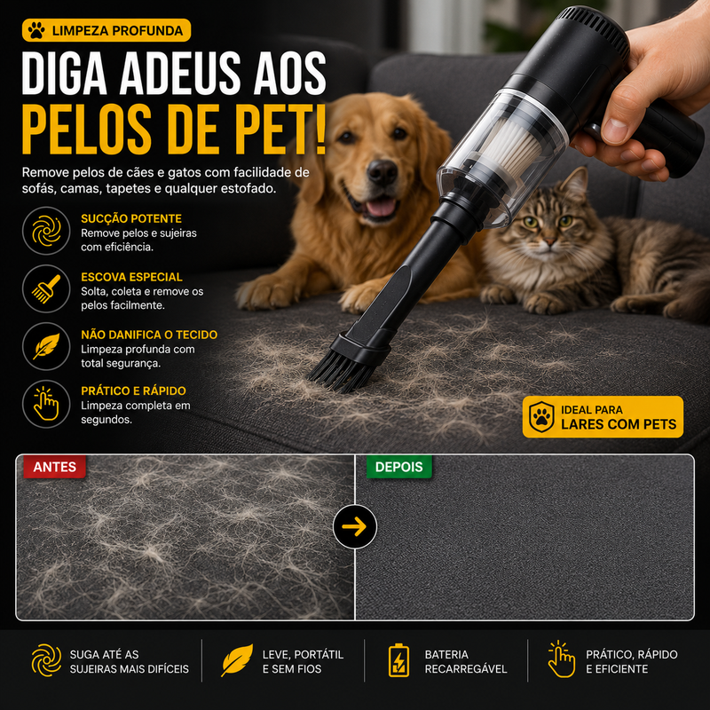 Aspirador 3 em 1 De Pó Limpe Seu Carro, Teclado e Cantos Difíceis em Segundos — Sem Fios e Sem Esforço - Imagem 5